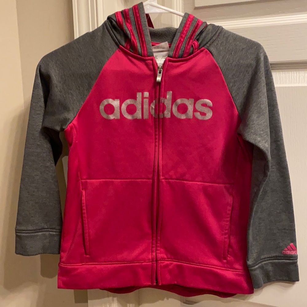 Girls adidas zip up size 7/8
